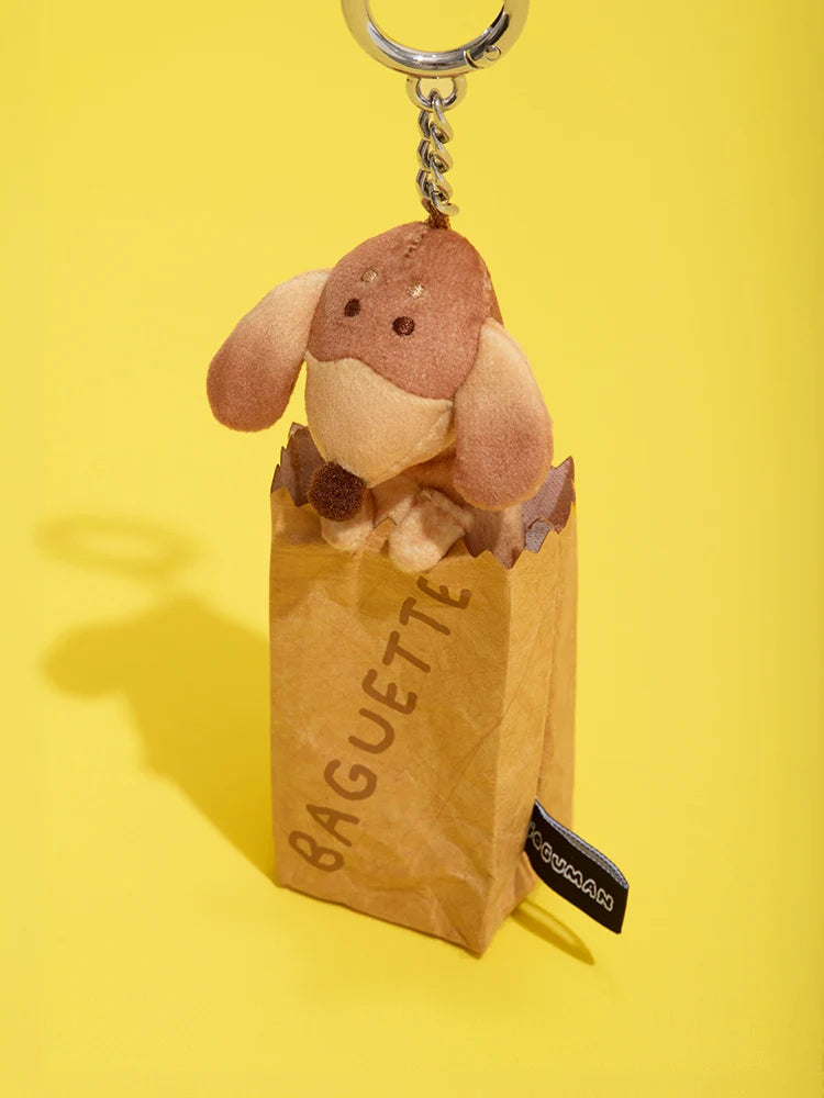 Joguman [You are what you eat] Woody Baguette Plush Keyring