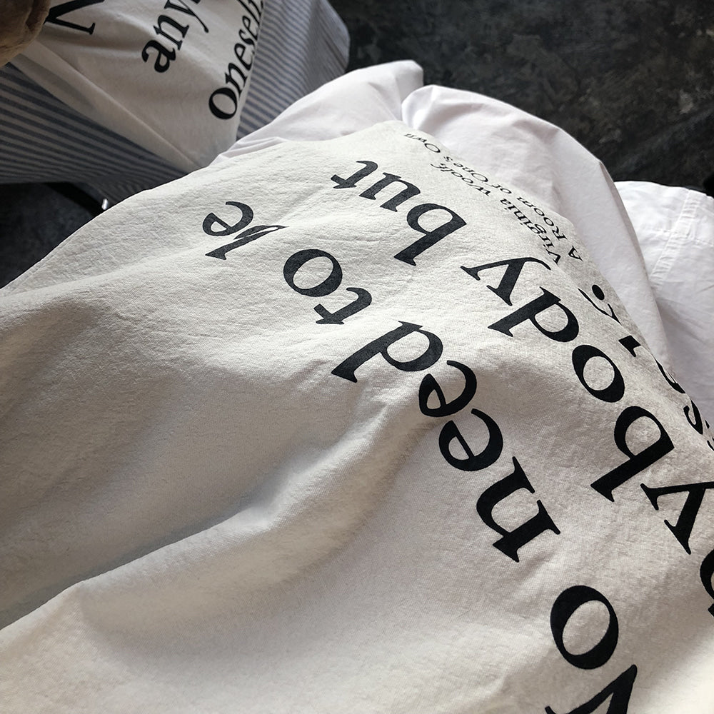 Text Cloth Bag _ Virginia Woolf