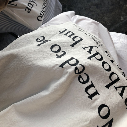Text Cloth Bag _ Virginia Woolf