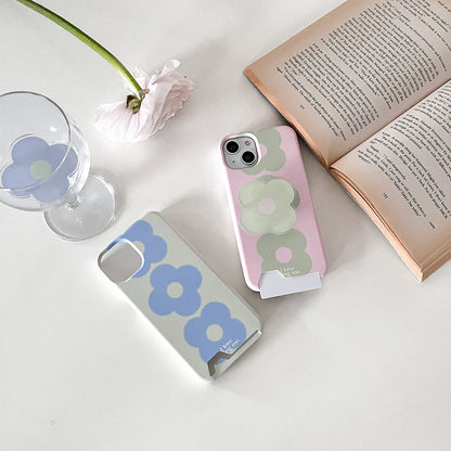 Flower Drops Gradation Phone Case (Hard/Card Storage) (2色)