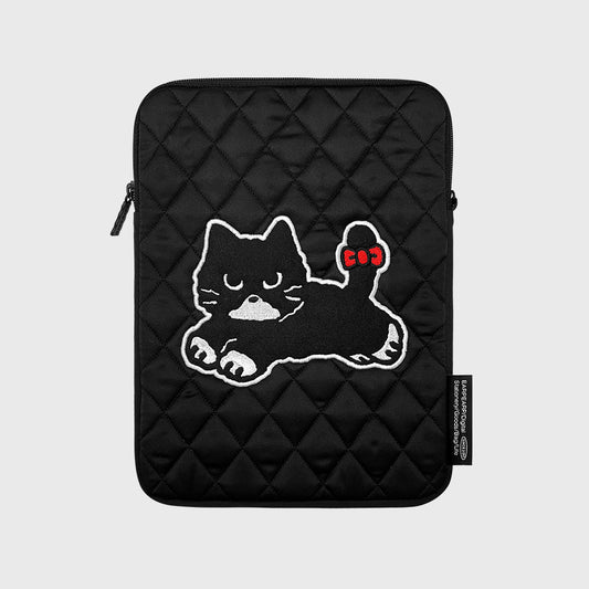 BLACK QUILTING MELO-BLACK IPAD POUCH (11 inch)