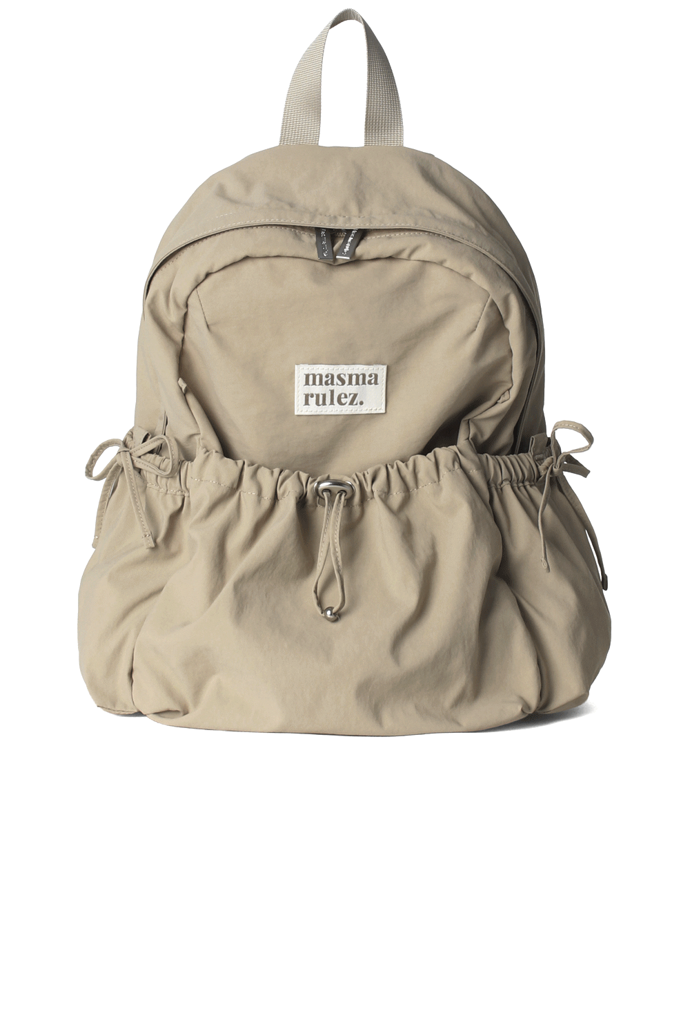Masmarulez Mini ver. Ribbon Pocket Backpack_Beige