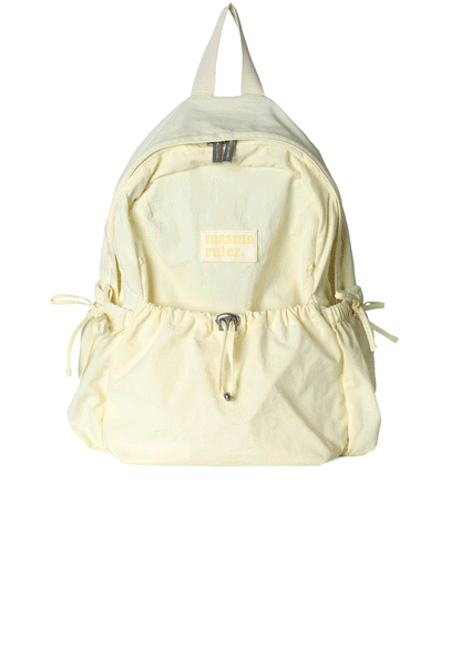 Masmarulez Mini ver. Ribbon Pocket Backpack_Cream Lemon