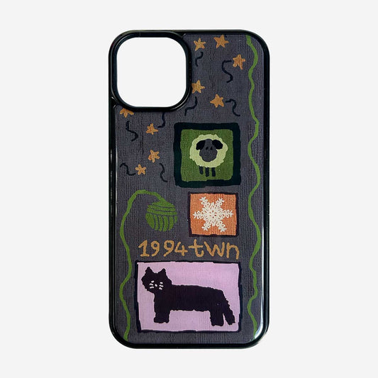 [Pre-order] Twiner Cat and Knits-Grey Phone Case (Epoxy)