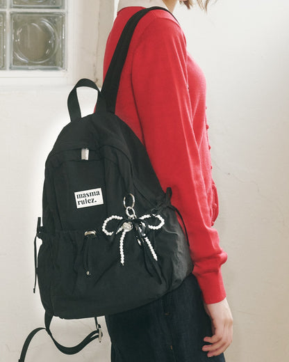 Masmarulez Mini ver. Ribbon Pocket Backpack_Black