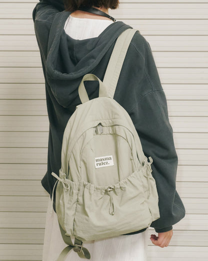 Masmarulez Mini ver. Ribbon Pocket Backpack_Fog green