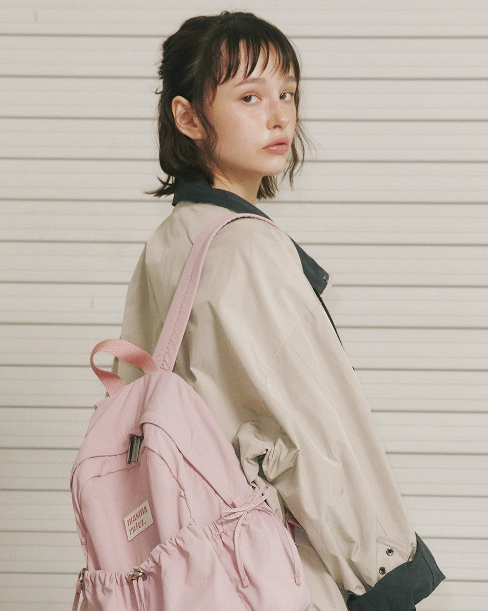 Masmarulez Mini ver. Ribbon Pocket Backpack_Pink