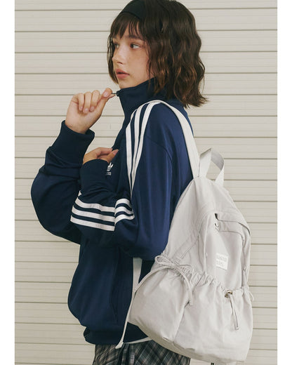 Masmarulez Mini ver. Ribbon Pocket Backpack_Light gray