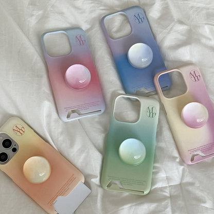 [mm] Pastel Gradation Phone Case (Hard/Card Storage) (5色)