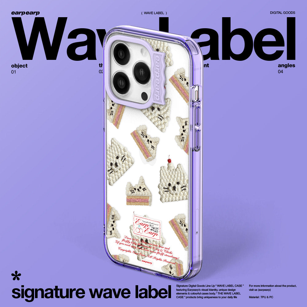 CHICHI CAKE SHOP-PURPLE (Wave Label Clear Case)