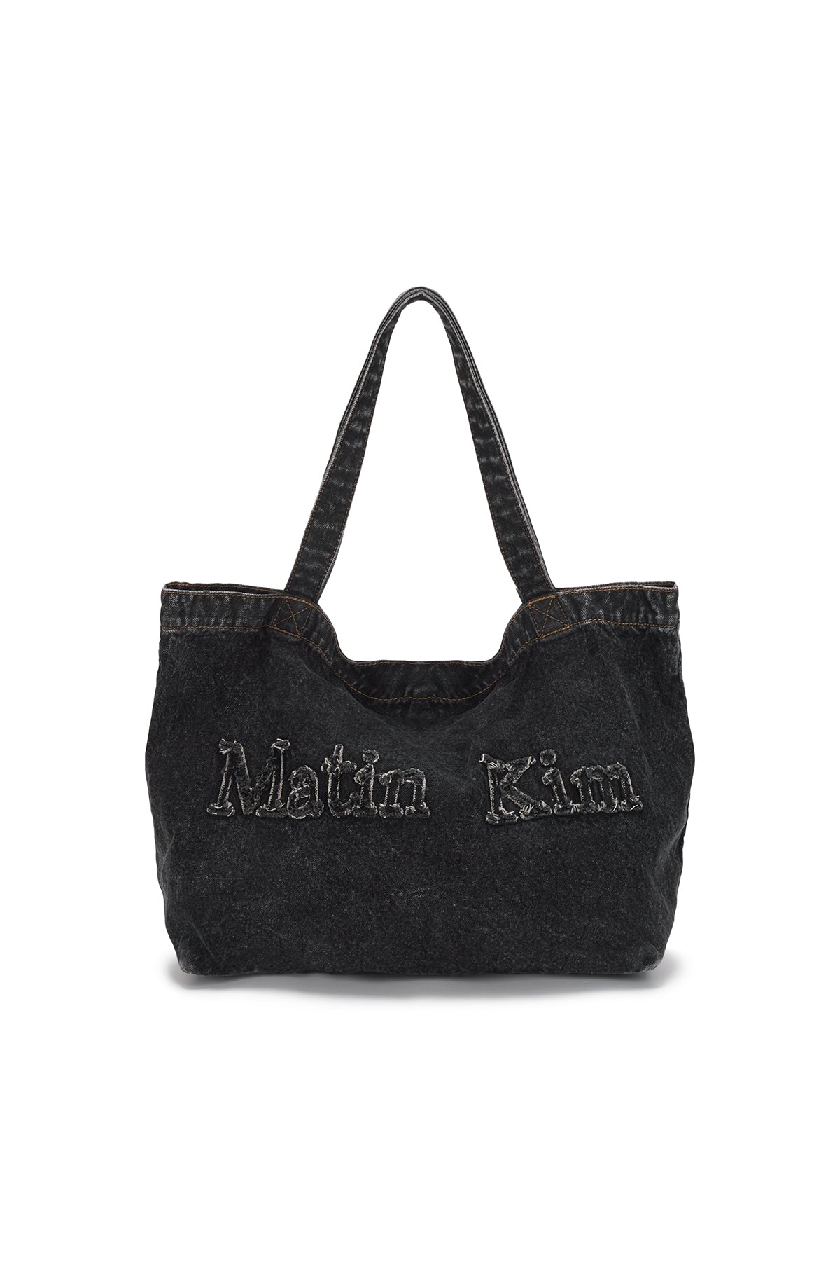 MATIN KIM LOGO WASHED DENIM TOTE BAG (3色)