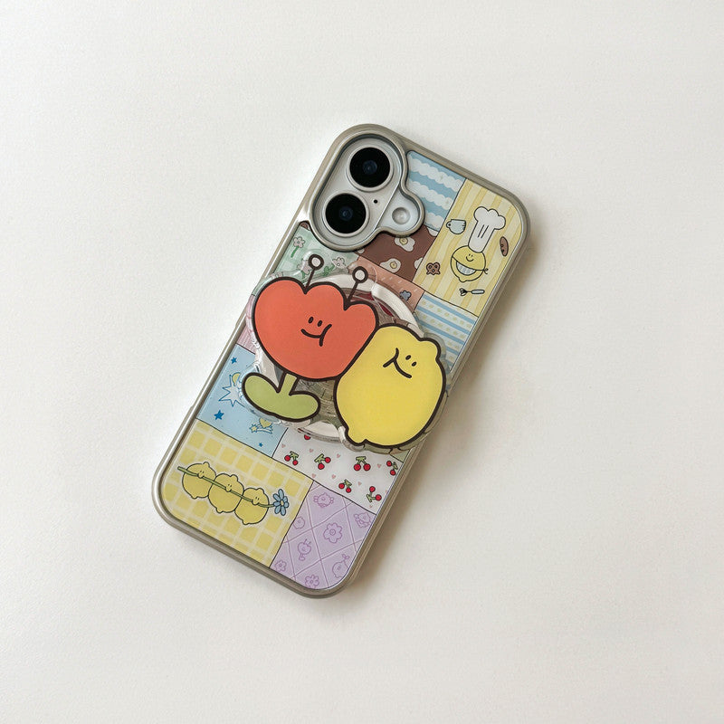 Second Morning Patch Work Case (Glass Silver Bumper)