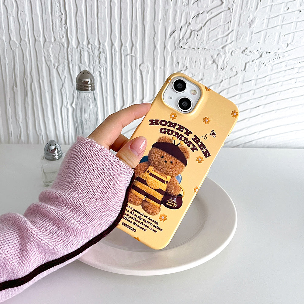 Honey Bee Gummy Phone Case (Hard/Card Storage) (2色)