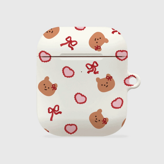 Red Ribbon Gummy Pattern Airpods Case (Hard 硬殼)