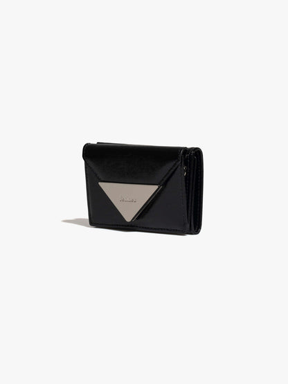 Fennec Crinkle Triangle Triple Wallet - Black