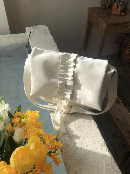 Ovuni Ruffle Envelope Bag_Ivory