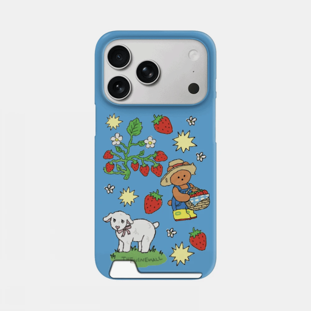 Strawberry Farm Gummy Phone Case (Hard/Card Storage/Magsafe)
