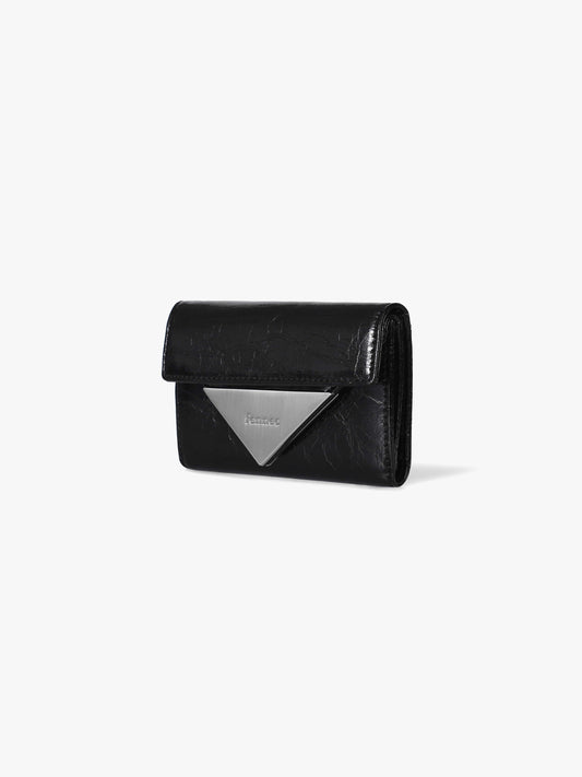 Fennec Crinkle Triangle Doco Wallet - Black