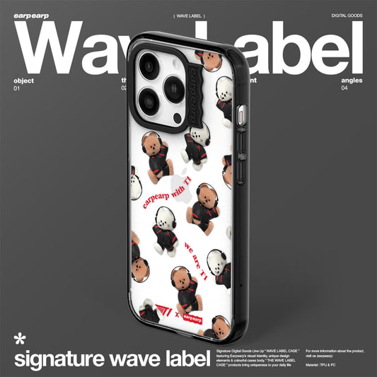 [EARP EARP X T1] COVY CHICHI PATTERN-BLACK (Wave Label Clear Case)