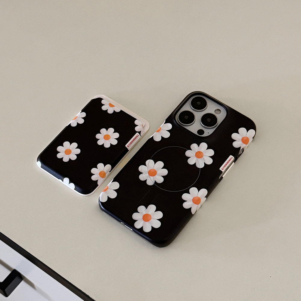 【Set】Marguerite Flower Pattern(Magsafe Hard)+Card Slot