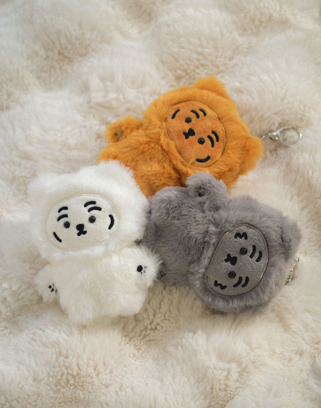 Muzik Tiger Fluffy Toffee Trio Plush Keyring (3款)