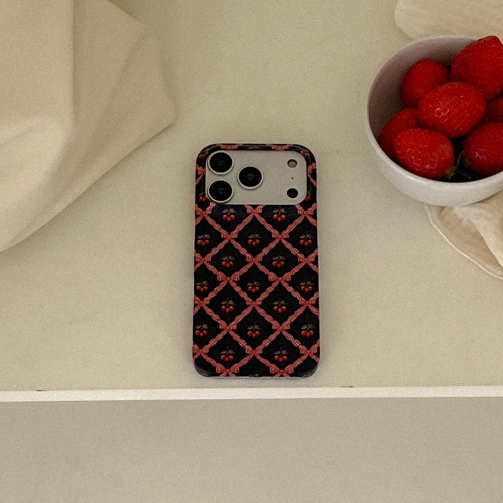Vintage Cherry Pattern Phone Case (Hard/Card Storage/Magsafe)