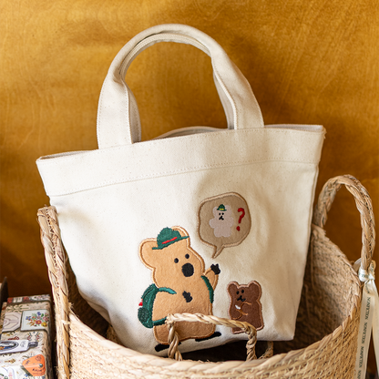 Dinotaeng Bobo In The Woods Canvas Bag - 2 Colors