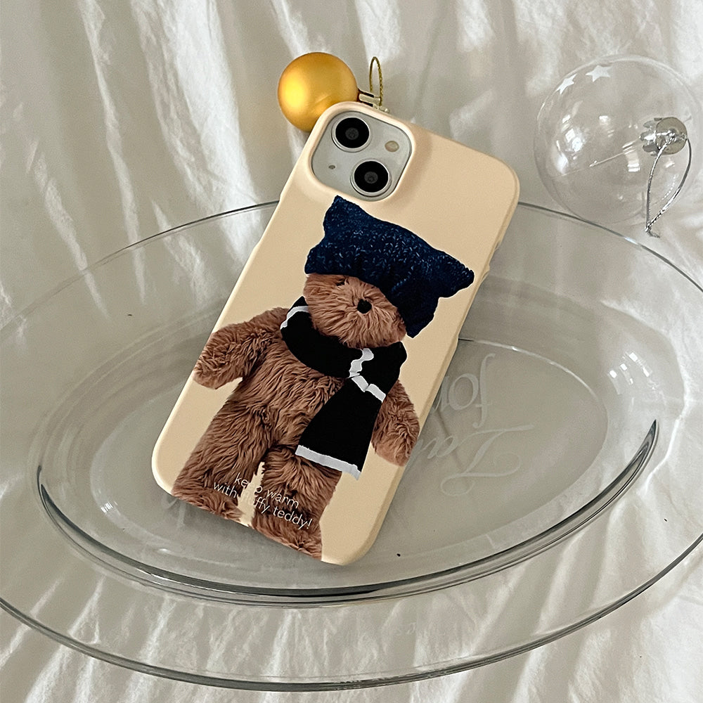 Winter Fluffy Teddy Phone Case (Hard/Card Storage)