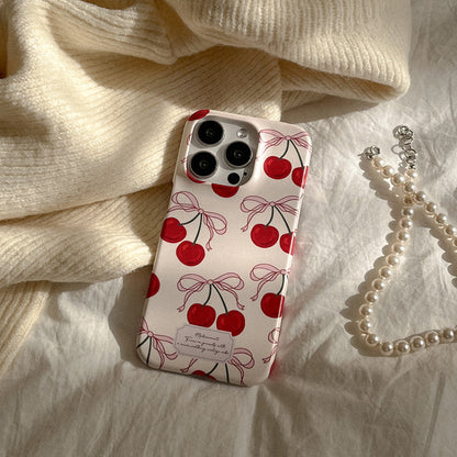 Ribbon Cherry Phone Case (Hard/Card Storage/Magsafe)