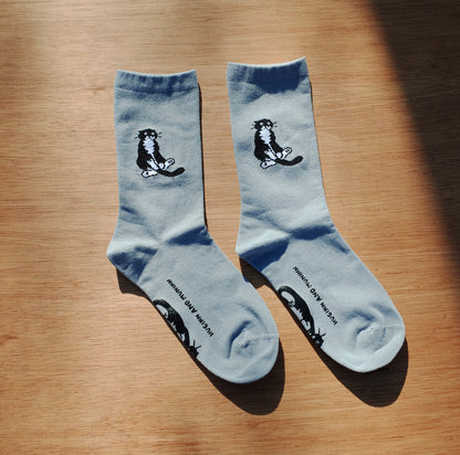 HUGINN AND MUNINN X SOCKSTAZ Sitting mo socks (3色)