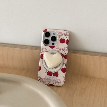 Ribbon Cherry Phone Case (Hard/Card Storage/Magsafe)