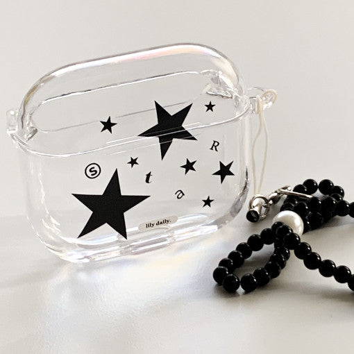 Lily Daily Star(B&W) Airpods Case (Clear 透明)