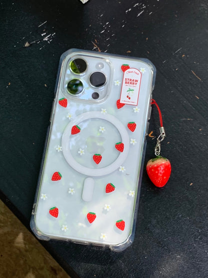 【加購價】Olivet Strawberry Pattern Clear/Magsafe Case