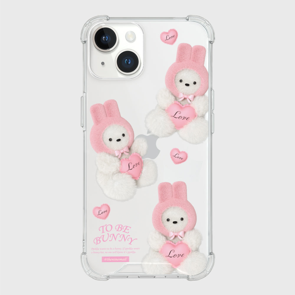 Pattern Bunny Puppy Phone Case (Clear/Tank Clear/Clear Card Storage)