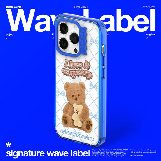 I LOVE IT NINI-BLUE (Wave Label Clear Case)