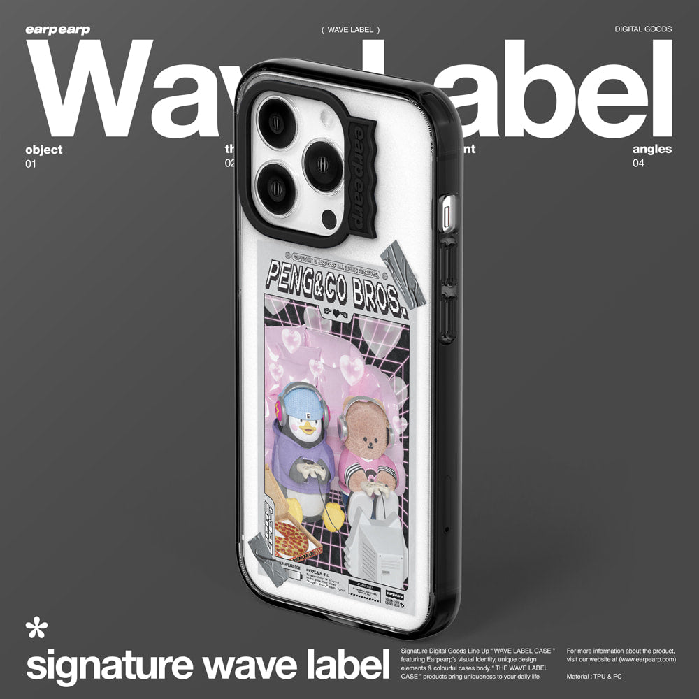 【EARP EARP X PENGSOO】GAMING PENGCO-BLACK (Wave Label Clear Case)