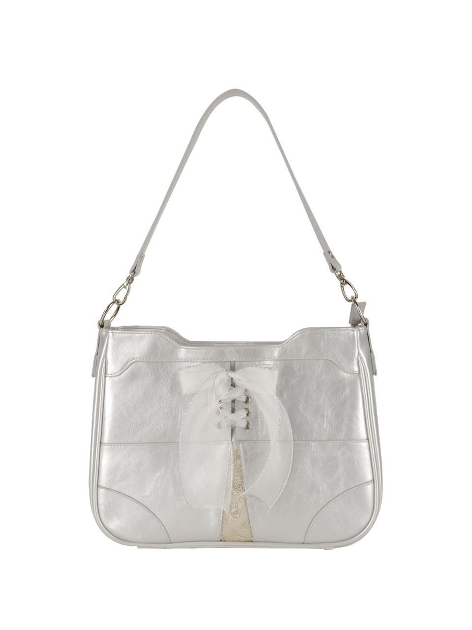 Ovuni Bustier Ribbon Bag - Silver