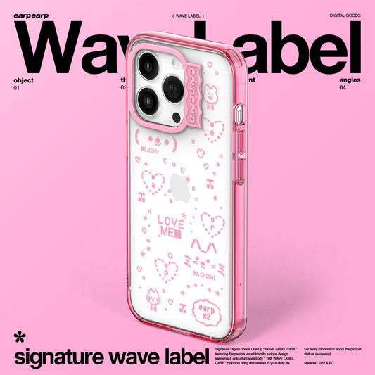 EMOJI COVY CHICHI-PINK (Wave Label Clear Case)