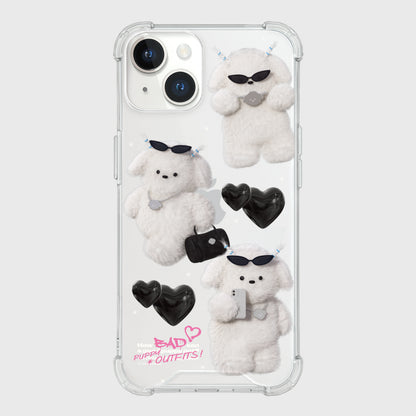 Pattern Bad Puppy Outfits Phone Case (Clear/Tank Clear/Clear Card Storage)