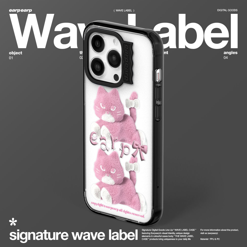 RIBBON PINK MERO-BLACK (Wave Label Clear Case)