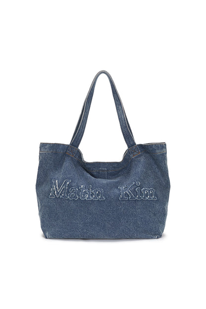 MATIN KIM LOGO WASHED DENIM TOTE BAG (3色)