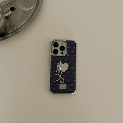 【Set】Denim Bloom (Silver Bumper Case)+指環扣