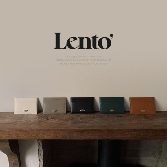 Slowand #LENTO. minimal card wallet (牛皮) - 5 color