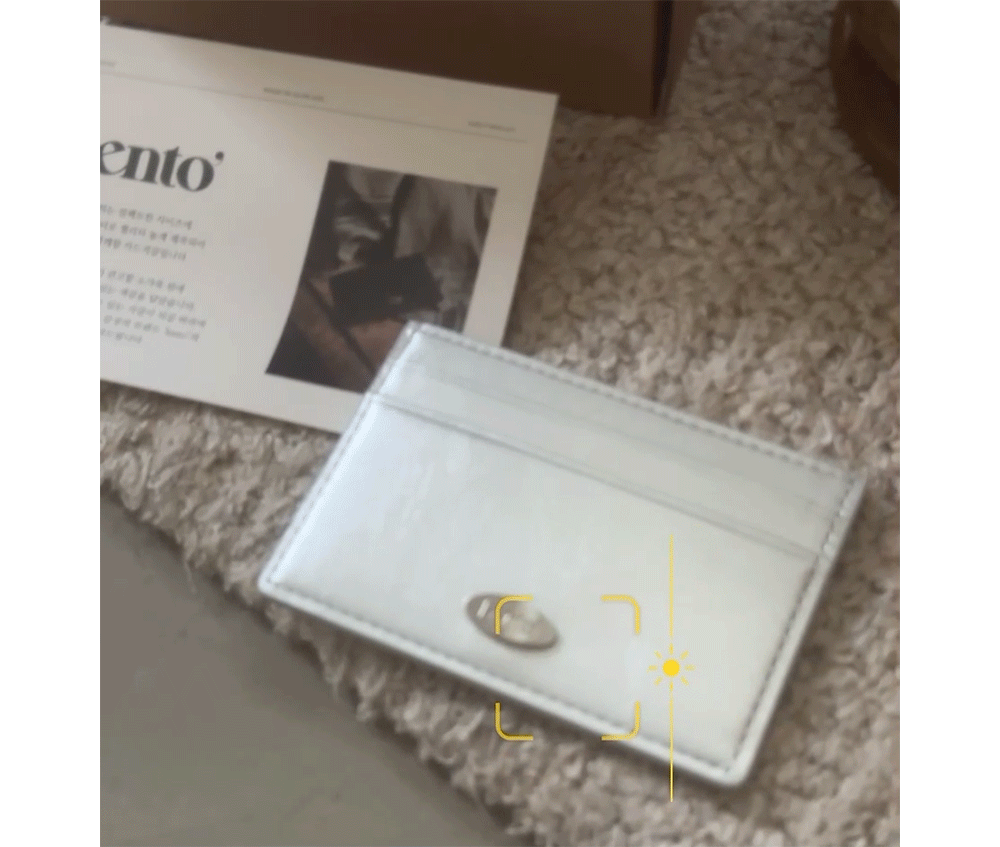[NEW Color! Silver] Slowand #LENTO. minimal card wallet (牛皮) (6色)
