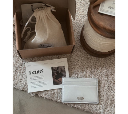 [NEW Color! Silver] Slowand #LENTO. minimal card wallet (牛皮) (6色)