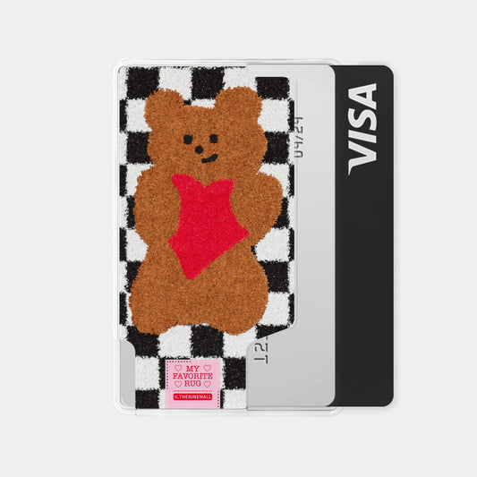 Theninemall Gummy Checkerboard Rug Magsafe Card Zip