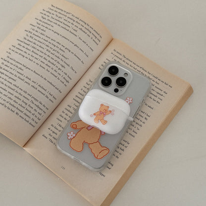 Mademoment Bear Embroidery Airpods Case (半透明殼)