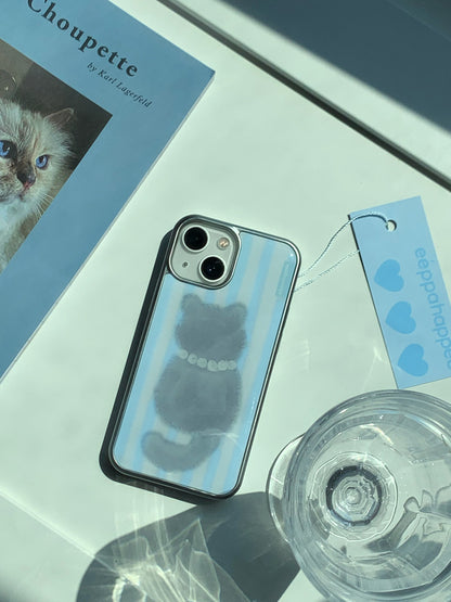 Eppah Pearl Necklace Cat Case (Silver bumper)