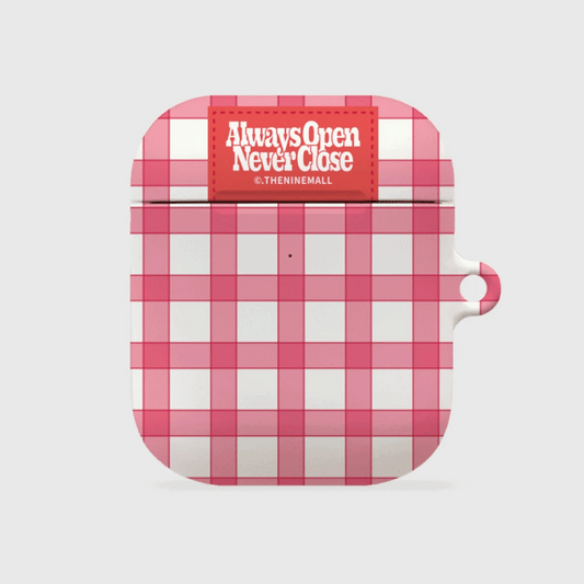 Mini Checked Label Airpods Case (Hard 硬殼) (9色)
