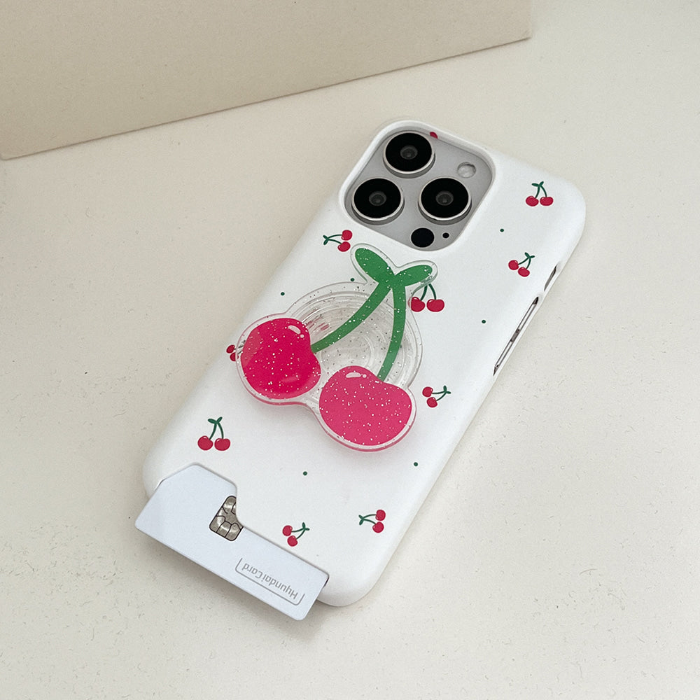 Mini Fruit Pattern Phone Case (Hard/Card Storage) (4色)